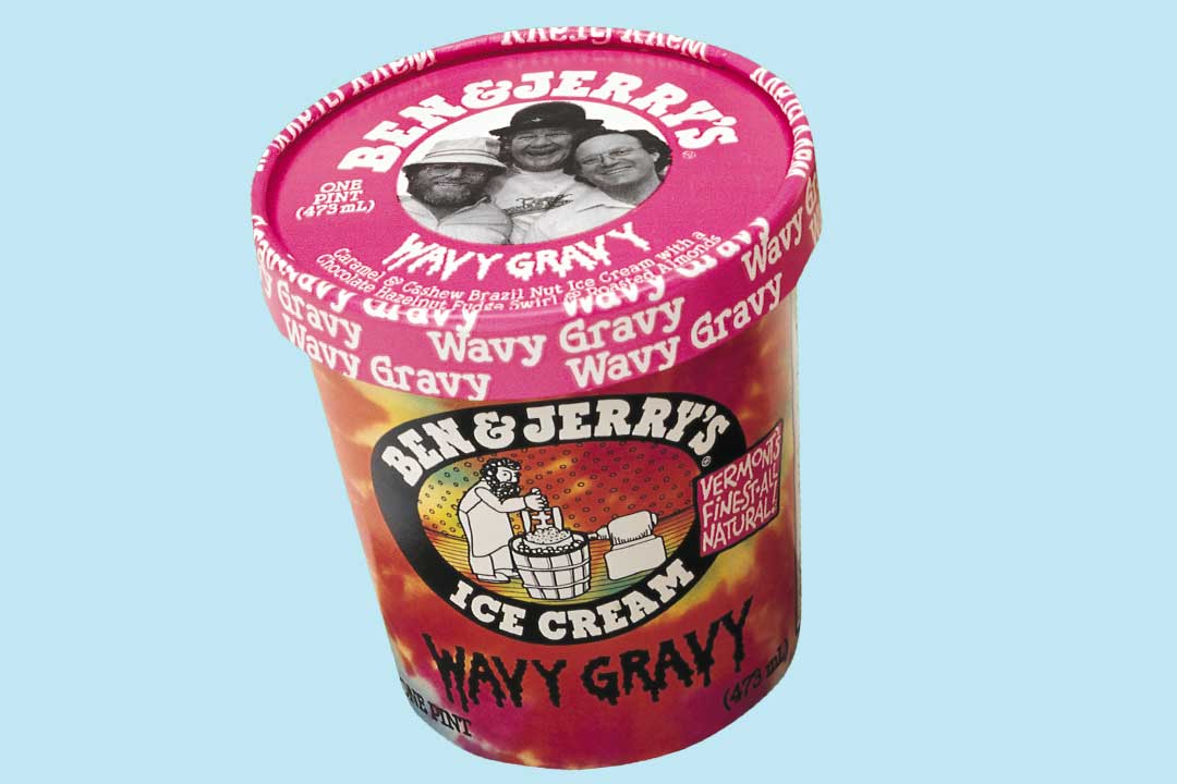 Původní balení zmrzliny Wavy Gravy