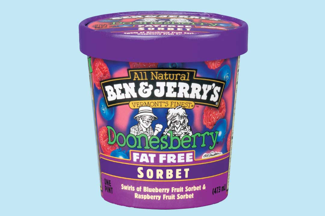 Kelímek sorbetu Doonesberry bez tuku